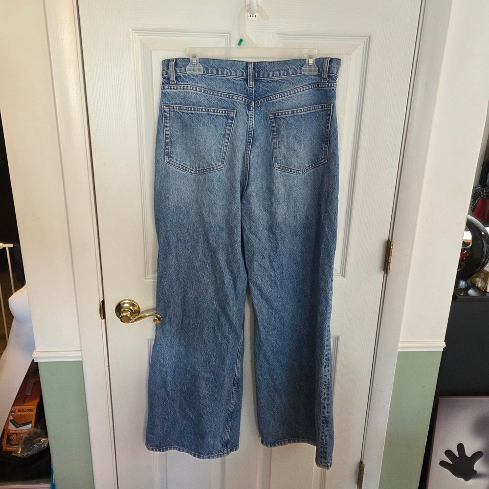 Reformation Cary High Rise Slouchy Wide Leg Jeans Colorado Blue Size 30 Baggy - Picture 9 of 9